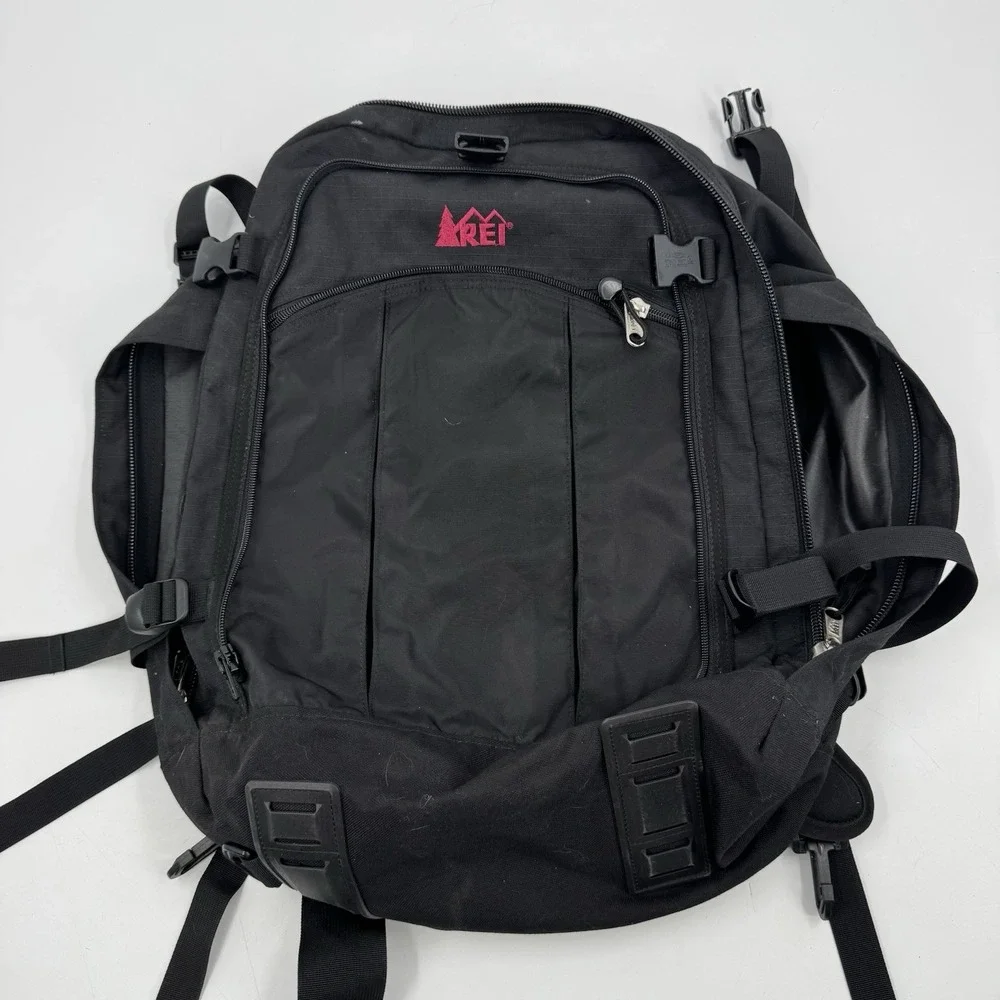 REI Black Nylon Backpack Carry‎ On Bag Satchel Travel